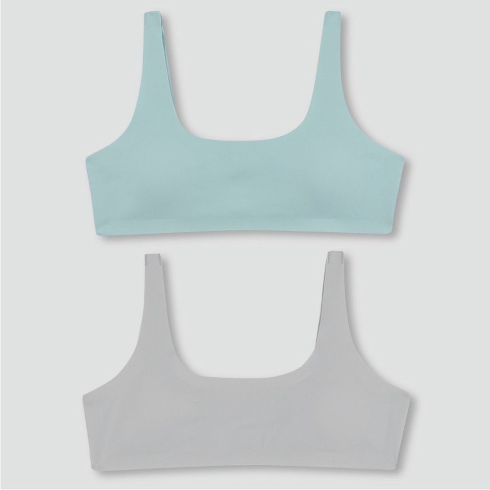 NWOT🎆🎇3for$9 Girls 2pack comfort bra-mint green/light gray;good training bra